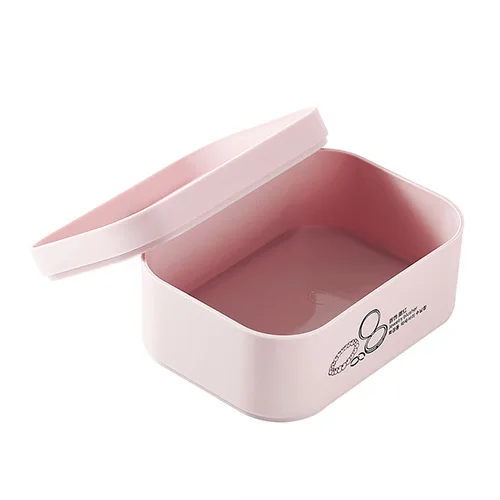 Коробка для хранения косметики пластиковая с крышкой отделочная коробка утолщение большой накладной отсек маска коробка продукты по уходу за кожей - Цвет: small pink