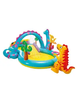 

Inflatable Play Center Kids Wading Pool Courtyard Water Center for Boys Girls Aged 3 and Up Outdoor Water Fun ater Splash Play