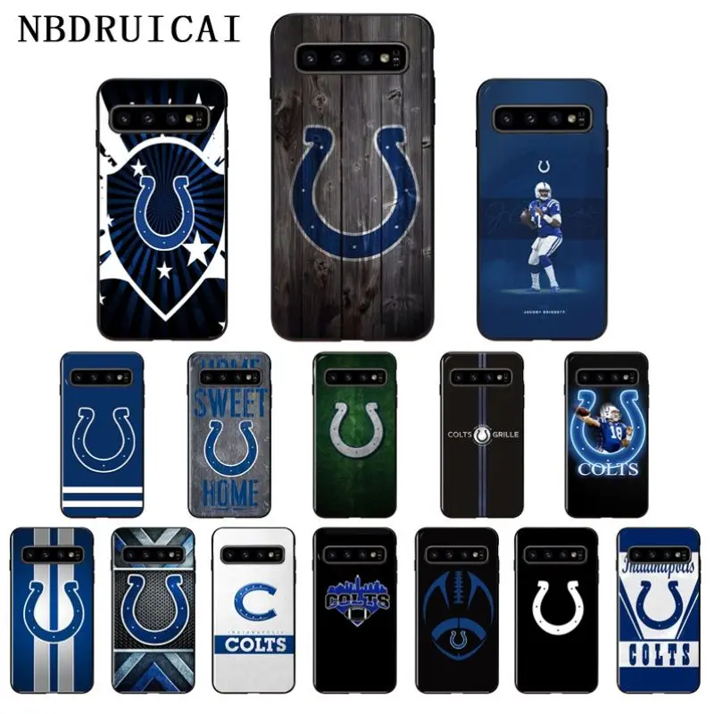 

NBDRUICAI indianapolis colts High Quality Silicone Phone Case for Samsung S9 plus S5 S6 edge plus S7 edge S8 plus S10 E S10 plus