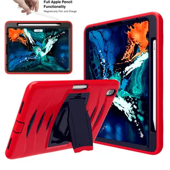 

For iPad Pro 11 2018 Case Military Heavy Duty Full Body Rugged KickStand Cover for New iPad Pro 11 inch Release + Pencil Holder