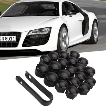 

16pcs Auto Car Wheel Screw Cover +4pcs Anti Theft Tyre Bolt Nut Cap 17mm