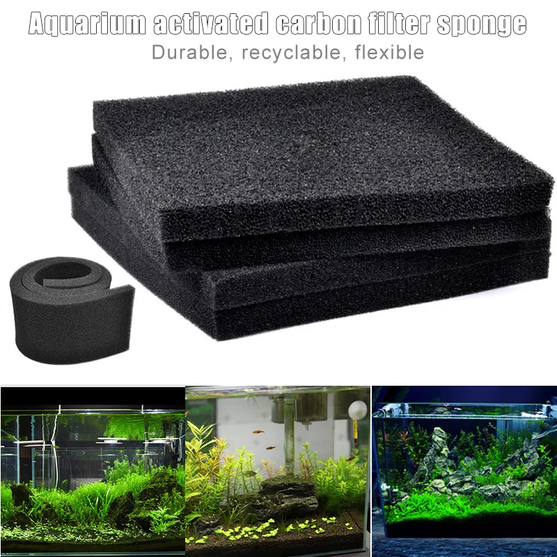 Аквариум биохимический фильтр Губка черная фильтрация пены аквариумный коврик