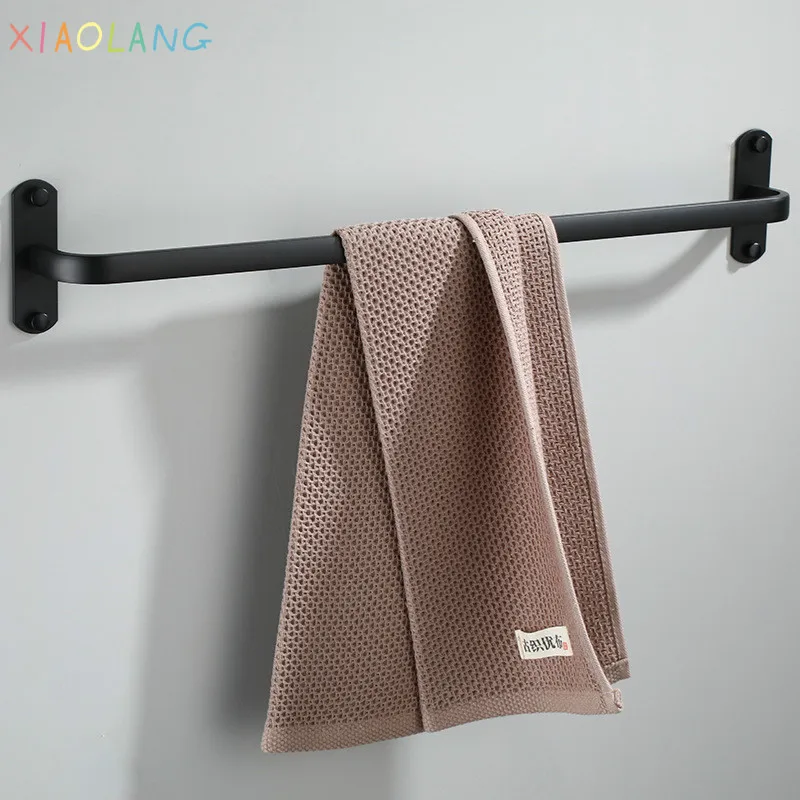

XIAOLANG 2020Black Toilet Towel Rack Single Pole Space Aluminum Simple Towel Bar