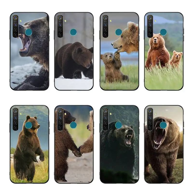 NBDRUICAI Grizzly Bear чехол для телефона с рисунком в виде животного OPPO Realme 5 3 2 Pro F7 F9 F11 F3 RENO