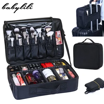 

Professional Cosmetic Case Women Beauty Make Up Box Multilayer Suitcase Large Capacity Storage Bags Waterproof Portable Toolbox