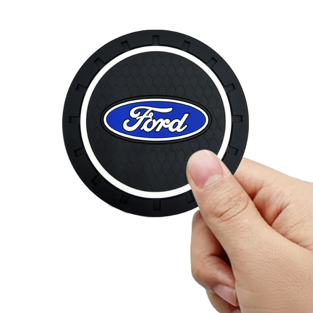 1/2pcs Car anti-skid water coaster Car logo coaster Car Accessories for Ford Focus 2 3 1 Fiesta MK1 MK2 MK3 MK7 Fusion Ranger 1pcs