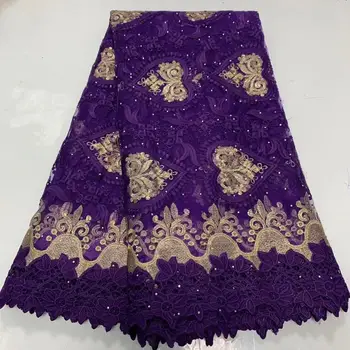 

Nigerian Brocade Lace Fabrics African Wedding Lace Fabric Bridal 2020 High Quality French Lace Fabric For Party