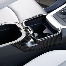 Auto Accessoire Voorstoel Water Fles Bekerhouder Cover Trim Voor Toyota RAV4 Rav 4 XA50 2019 2020 2021 Abs matte Carbon Fiber