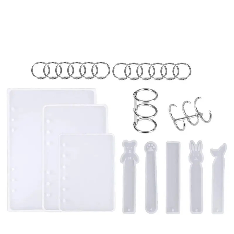 

22pcs Resin Casting Molds for Notebook Cover Silicone Resin Mold for Jewelry DIY