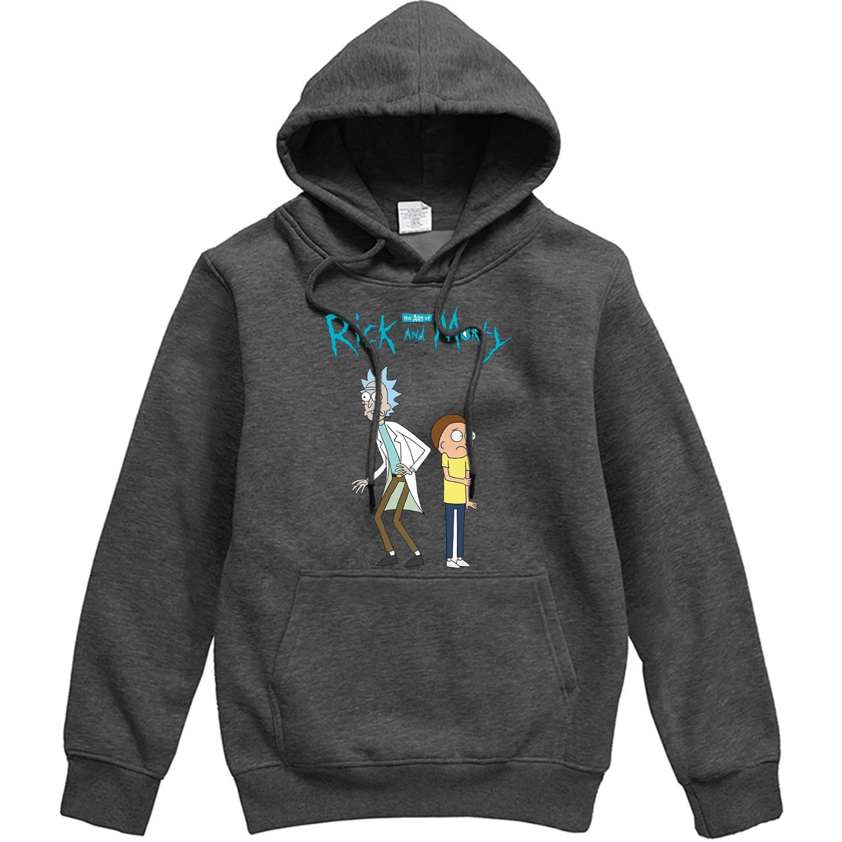 Толстовки с забавным принтом Рик и Морти, мужская повседневная Уличная одежда, мужской пуловер в стиле хип-хоп Харадзюку, брендовая одежда, Осенний флисовый Топ - Цвет: dark gray 6