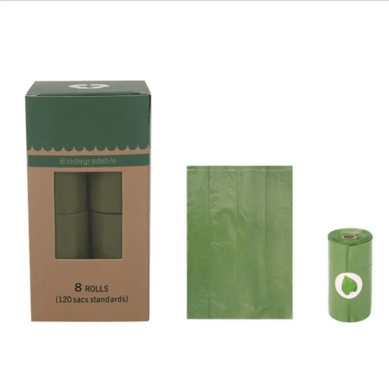 

8x Degradable Environmental Pets Dog Waste Garbage Poop Bag Carrier Biodegradable Pick Up Clean Bags