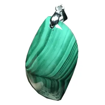 

Top Natural Green Malachite Chrysocolla Pendant Jewelry For Woman Man Silver Crystal 33x19x10mm Beads Horse Eye Gemstone AAAAA