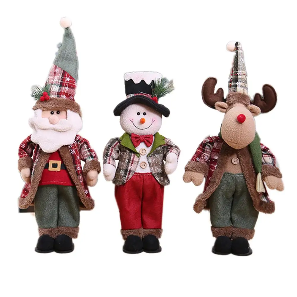 

Christmas Plush Doll Decorations Shopping Mall Window Desktop Decoration Doll Innovative Santa Claus Elk Sitting Posture Doll