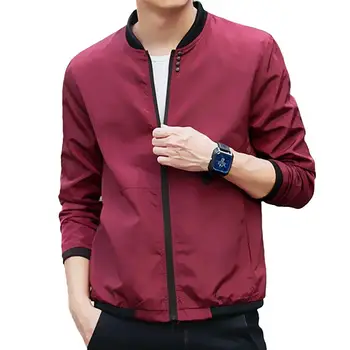 

2020 New Casual Mens Jacket Coat Stand Collar Baseball Jacket Long Sleeve Thin Coat For Men Clothing Fashion jackets and coats