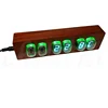 6-Bit IV22 Fluorescent Tube Digital Tube Clock Temperature Dispaly DIY Retro Creative gift Desktop Ornaments Solid Wood Shell 3