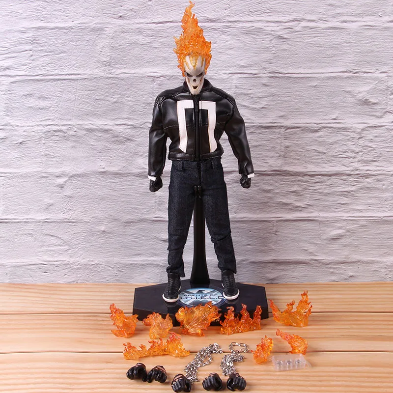 Горячие игрушки TMS 005 Marvel агенты Щ. И. Т. SHIELD Ghost Rider фигурка экшн 1/6 масштаб Коллекционная модель игрушки с светодиодный светильник - Цвет: no colorful box