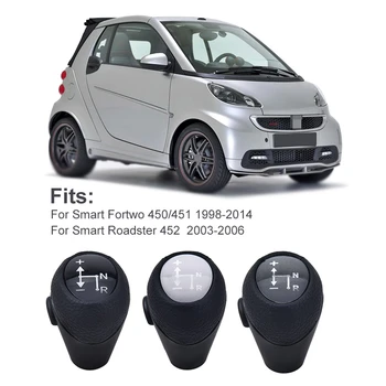 

Auto Gear Shift Knob Stick Transmission Gearstick Lever Shifter Knob Leather For Benz Smart Fortwo Roadster 450 451 1998-2014