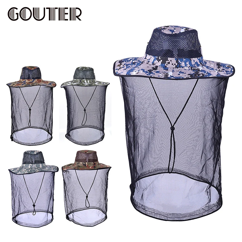 GOUTER летняя уличная защита от комаров сетчатая шляпа дышащая солнца