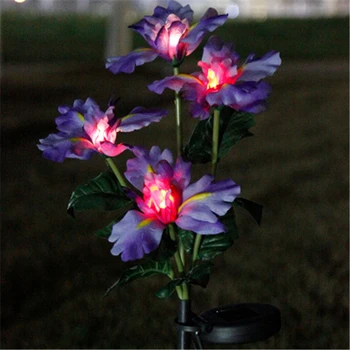 

Solar Power Garden Light Outdoor Waterproof Colorful Change Lighting Landscape Flower Led Fairy Light Lawn Lamp Christmas Decor