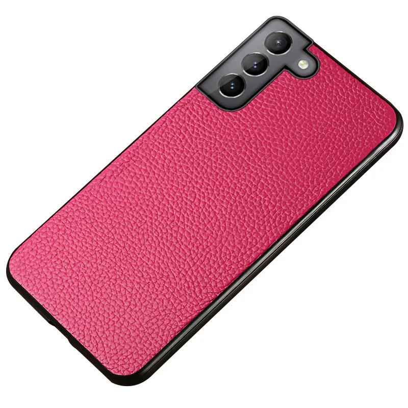 

Новинка 5 видов цветов Чехол с текстурой личи чехол для телефона Samsung Galaxy S20 S21 S20 + S21 + Plus Ultra коровьей задняя крышка все края с полной защитой