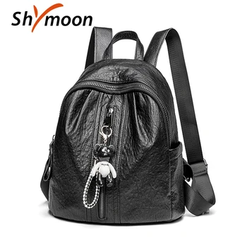 

SHYMOON Brand design women anti-theft backpacks Ladies fashion water proof backpack for travel mochila school bags for girl 1884