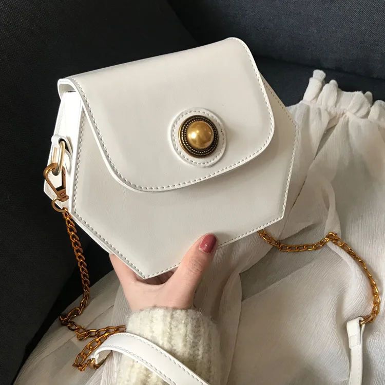 

High Grade Sense Bag Women's 2019 New Style Textured Lock Bag with Chain Western Style INS Versatile Crossbody Bag Fashion
