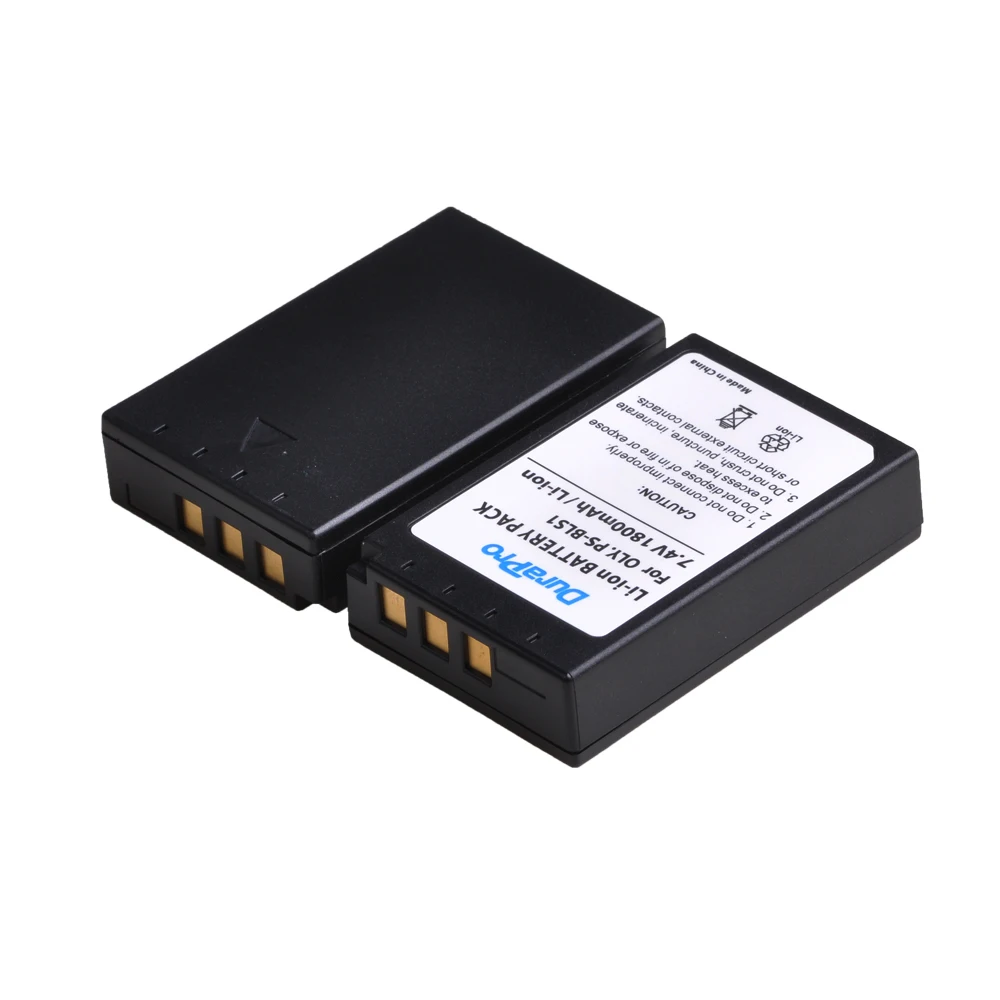 Durapro 2X1800 Mah Ps-Bls1 Psbls1 Batteria Ricaricabile Per Olympus Pen E-Pl1 E-Pm1 Ep3 Epl3 Evolt E-420 E-620 E-450 E-400 E-410