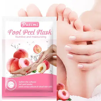 

1pair Peach Exfoliating Foot Mask of Anti Crack Heel Dead Tool Pedicure Socks Remover Masks Peeling Care Callus Smooth Feet O5Z5