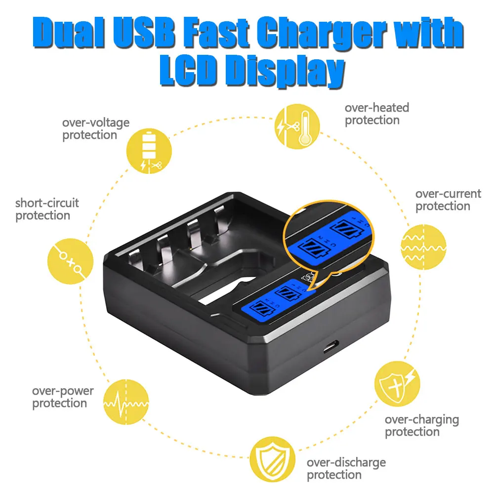 xbox rechargeable battery fast Dual USB charger