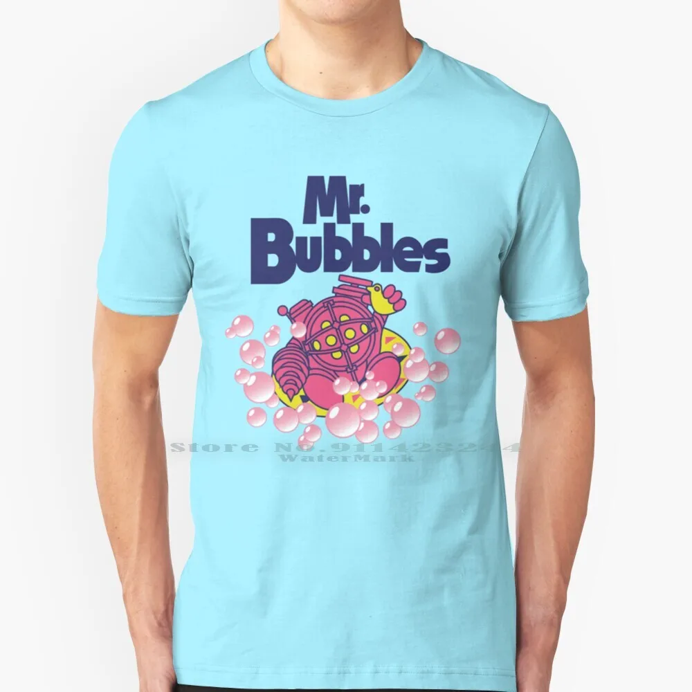 Mr. Bubbles T Shirt Cotton 6Xl Bioshock Infinite Big Daddy Little Sister Videogiochi Ps3 Soap Gaming Nerd Geek Rapture Andrew