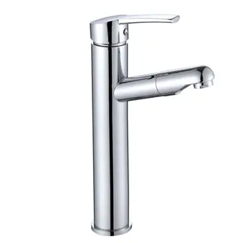 

Bathroom Kitchen Basin Faucet Single Handle Pull Out Spray Hot Cold Sink Tap