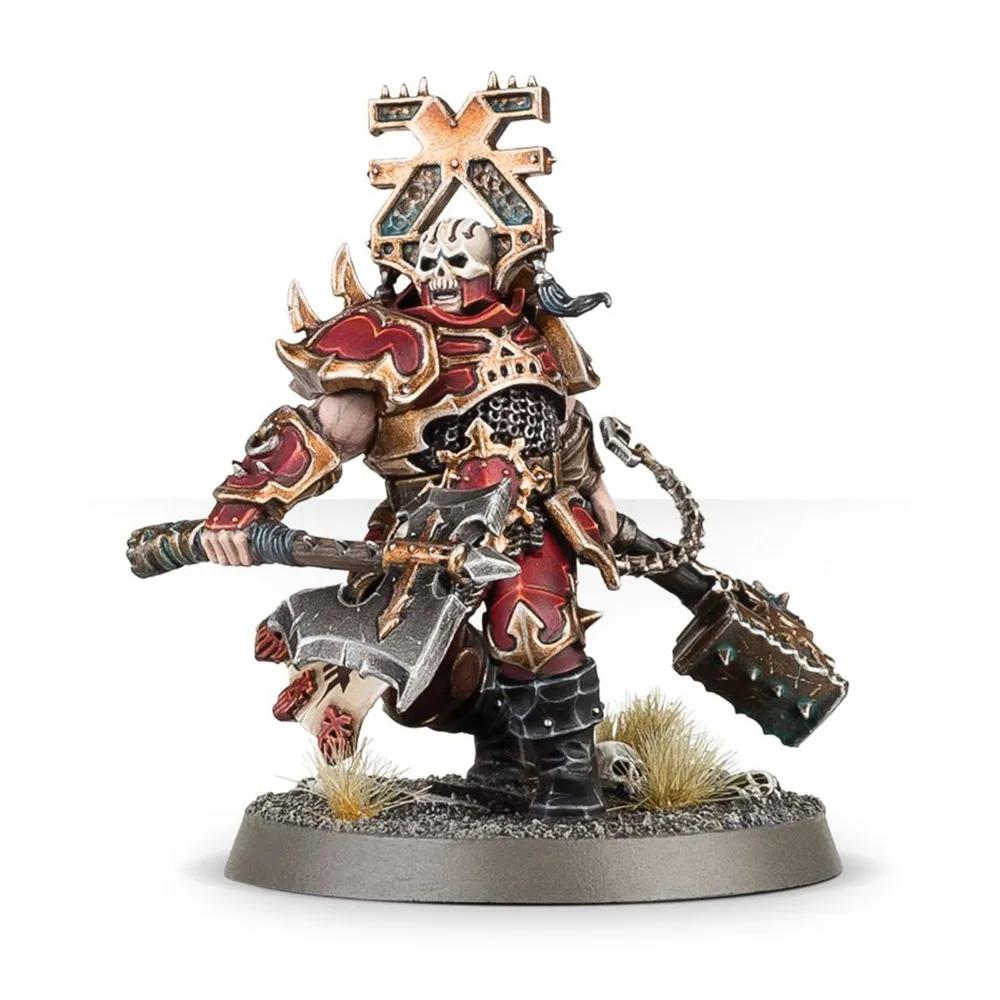 

Aspiring Deathbringer with Goreaxe and skullhammer