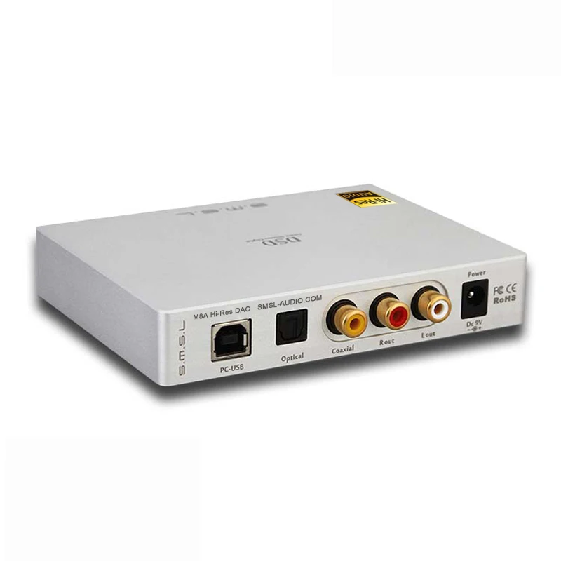 SMSL M8A ES9038Q2M USB ЦАП поддержка DSD512 DOP оптический/коаксиальный/XMOS Чип