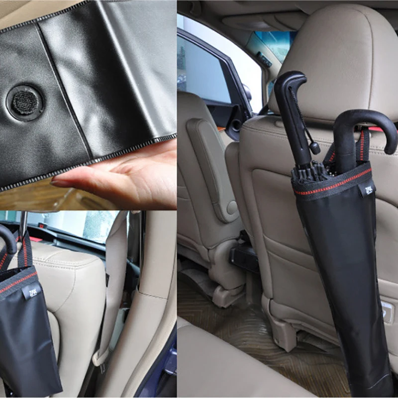 Hangable Car Folding Long Waterproof Umbrella Set Holder Seat Back Storage Foldable Bag Gadgets Accesorios Para Auto Accessories