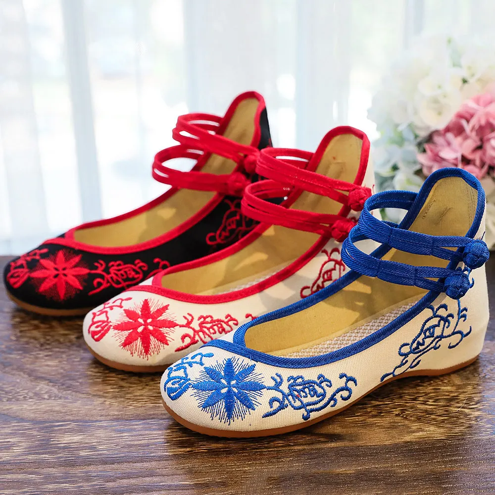 Scarpe Ballerine con ricamate con girasole su rosso bianco e blu - Veowalk 155 H15639c4d41cf40808352c7dc0909c768j
