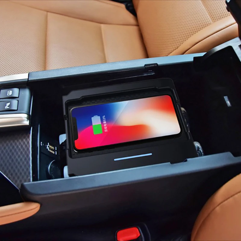 Быстрое беспроводное зарядное устройство 15 Вт для Lexus GS GS300 GS350 GS450h 2014 2015 2016 2017 2018 QI