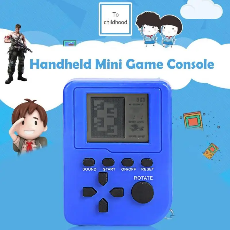 

Portable Mini LCD Game Console 26 in 1 Handheld Game Player w/Keychain Childhood Classic Games Retro Consle for Children Kids