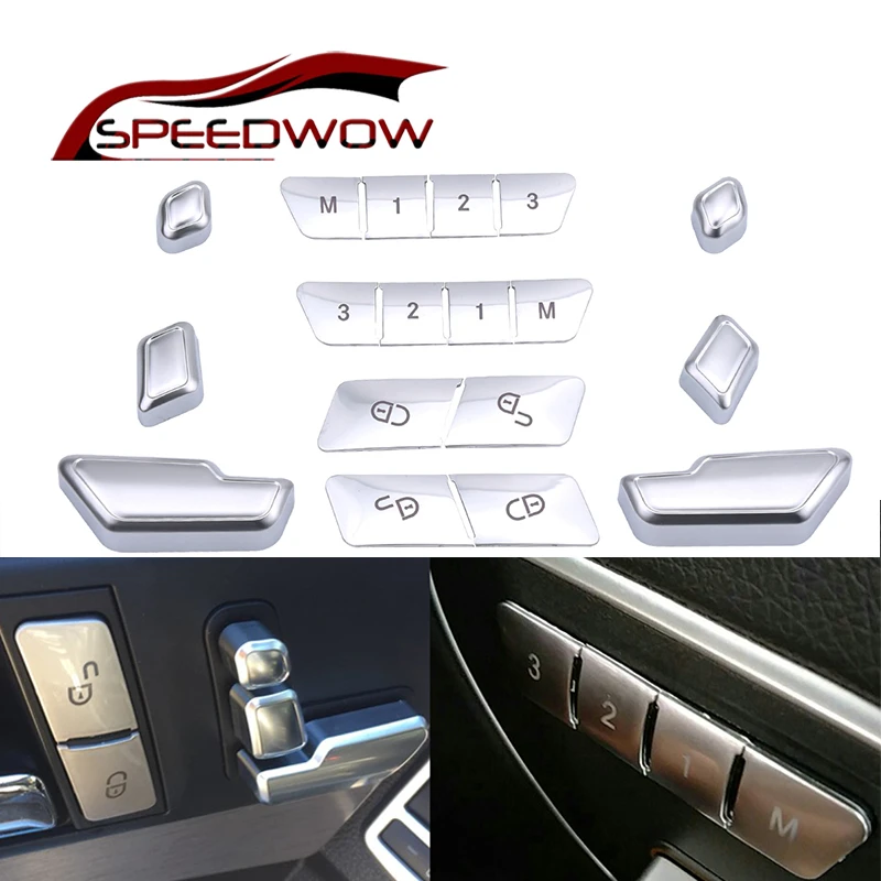 Car Seat Adjust Button Cover Door Unlock Switch ABS Sticker For Mercedes Benz ABCE W204 W212 GLA X156 CLA C117 GLE W166 ML GL | Автомобили