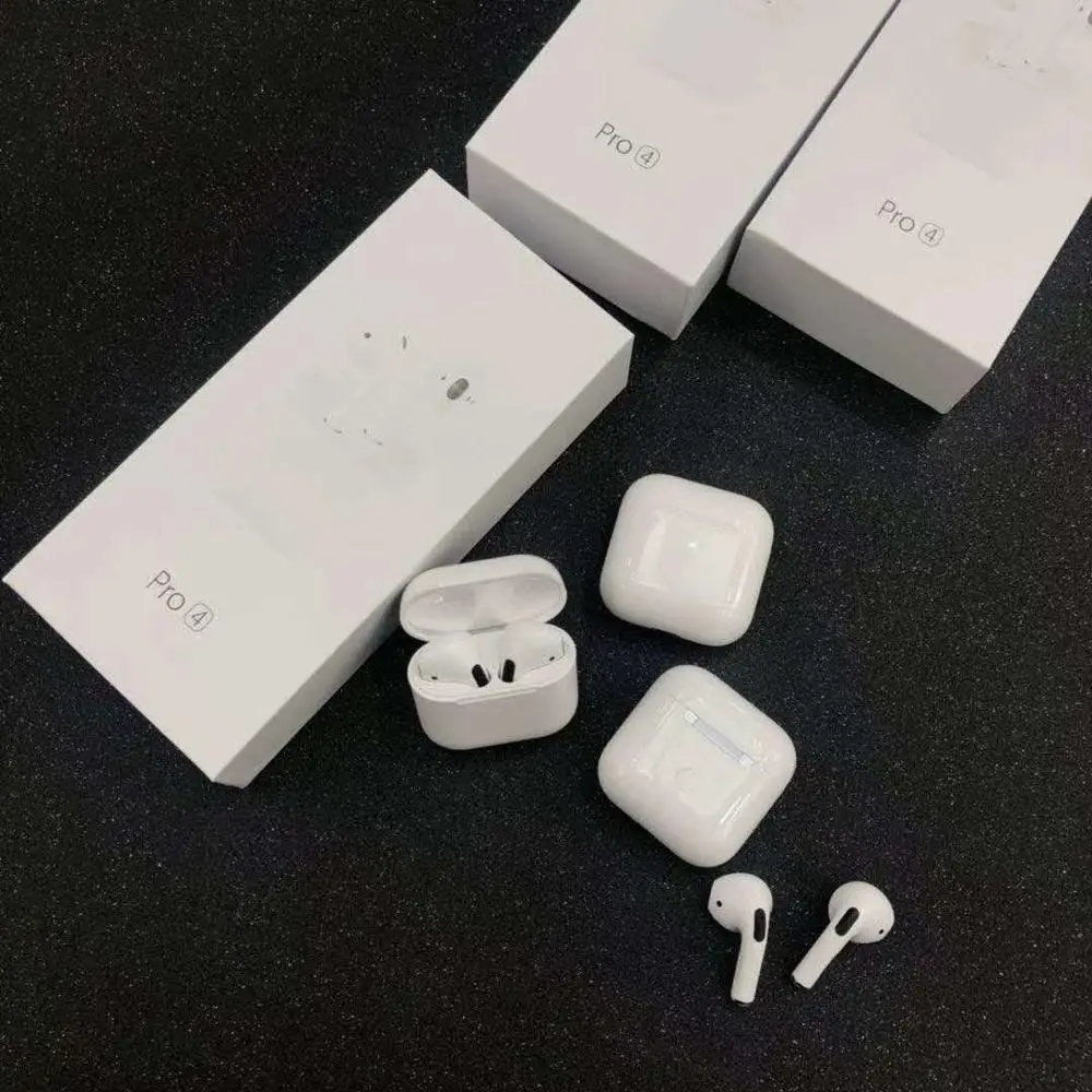 Mini Pro 4 TWS Support Rename GPS Stereo Bluetooth 5.0 Touch Headset Wireless Earphone Earbuds