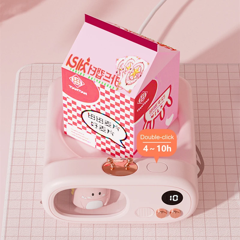 Lovely Pet Coffee Mug Warmer Cup Heater Plate For Tea Milk Desk Heating Coaster 3 Temperature Adjustable LED Display Night Lamp