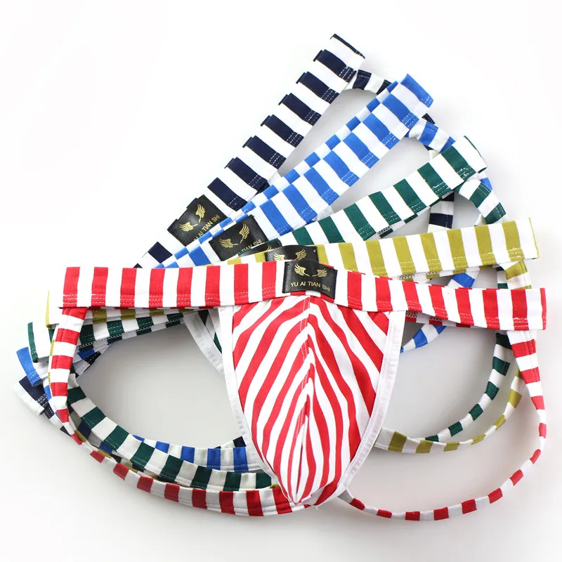 

5PCS Men Underwear Double Strings Low Waist Men Thong Cotton Sexy Gay Jockstrap Cotton Male Panties Cueca Tanga Hombre Thongs