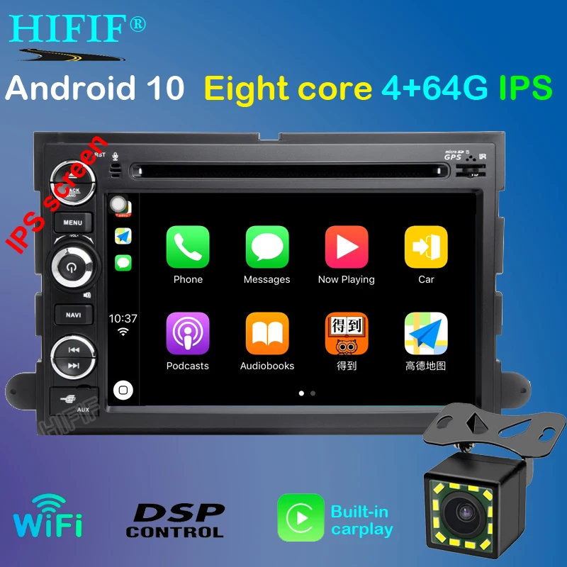 4G Android 10 Восьмиядерный 4 Гб RAM Автомобильный DVD плеер для Ford Explorer Fusion Mustang Focus Edge
