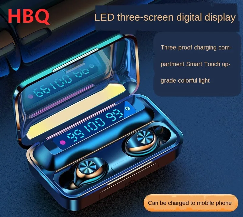 

TWS Wireless Earphones Bluetooth Earphones 5.0 8D Bass Stereo waterproof Earbuds Handsfree Headset With Microphone Charging Case