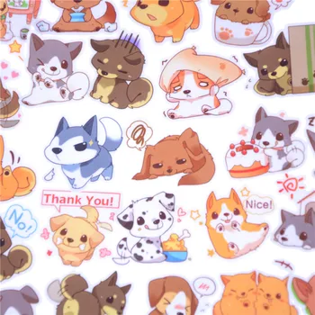 

Self-made Cute Dogs Scrapbooking Stickers Animal Poppy Decorative Sticker DIY Craft Photo Albums Decals Diary Deco 40pcs