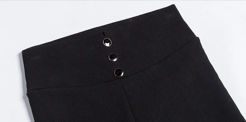 Черные модные леггинсы Jegging Новое поступление женские леггинсы с карманами на пуговицах длинные хлопковые брюки облегающие Женские леггинсы