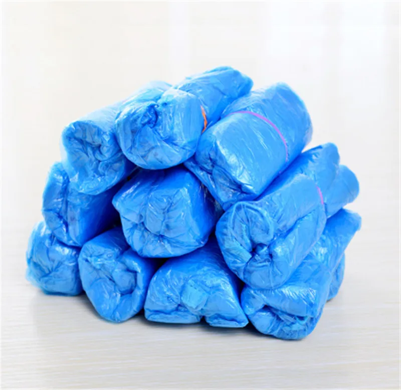 10 шт. пластиковые водонепроницаемые одноразовые бахилы дождливый день ковер пол протектор Толстая Чистящая обувь покрытие синий