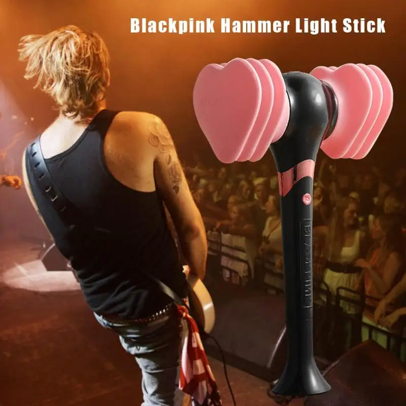 

Official Blackpink Hammer Light Stick Portable Concert Glow Lamp Hammer Fans Gift LED Luminous Fluorescent Lamp Novelty Toy