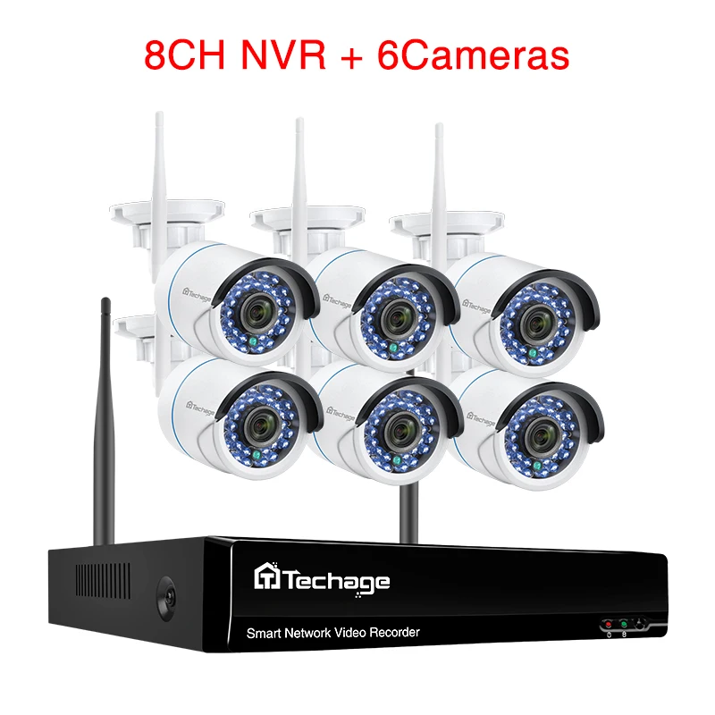 Kit vidéo-surveillance WIFI 8 caméras Full-HD+ (3Mp) 2304x1296 - extérieur  - BT Security