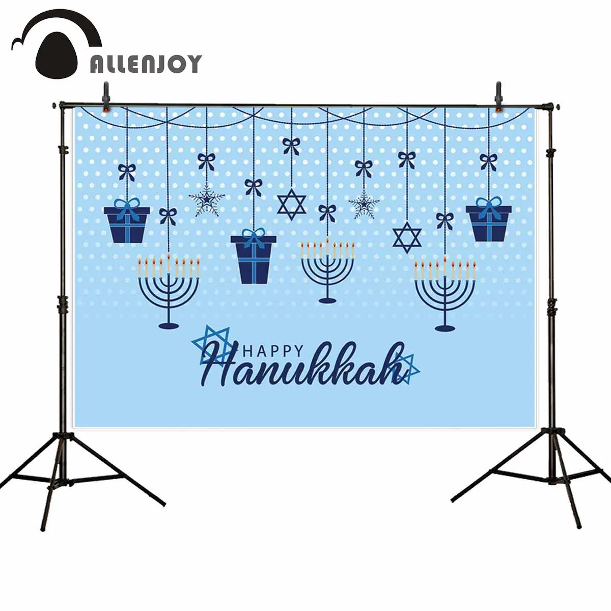 Allenjoy Happy Hanukkah фон для фотосъемки с изображением свечей портретов золотых песков