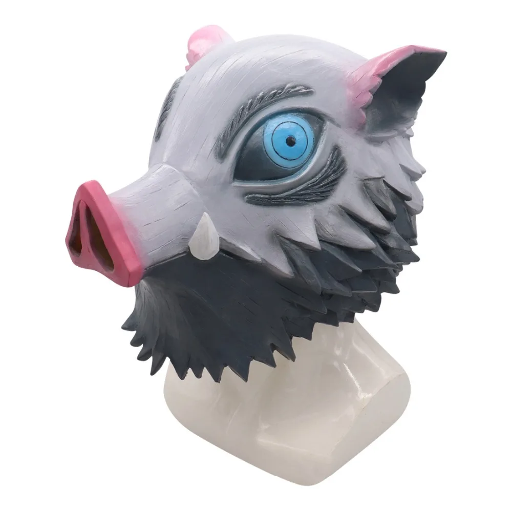 Demon Slayer Anime Figure Kimetsu no Yaiba Hashibira Inosuke Figure Pig Head Mask Latex Action Xmas Gift Toys Cosplay Doll Figma
